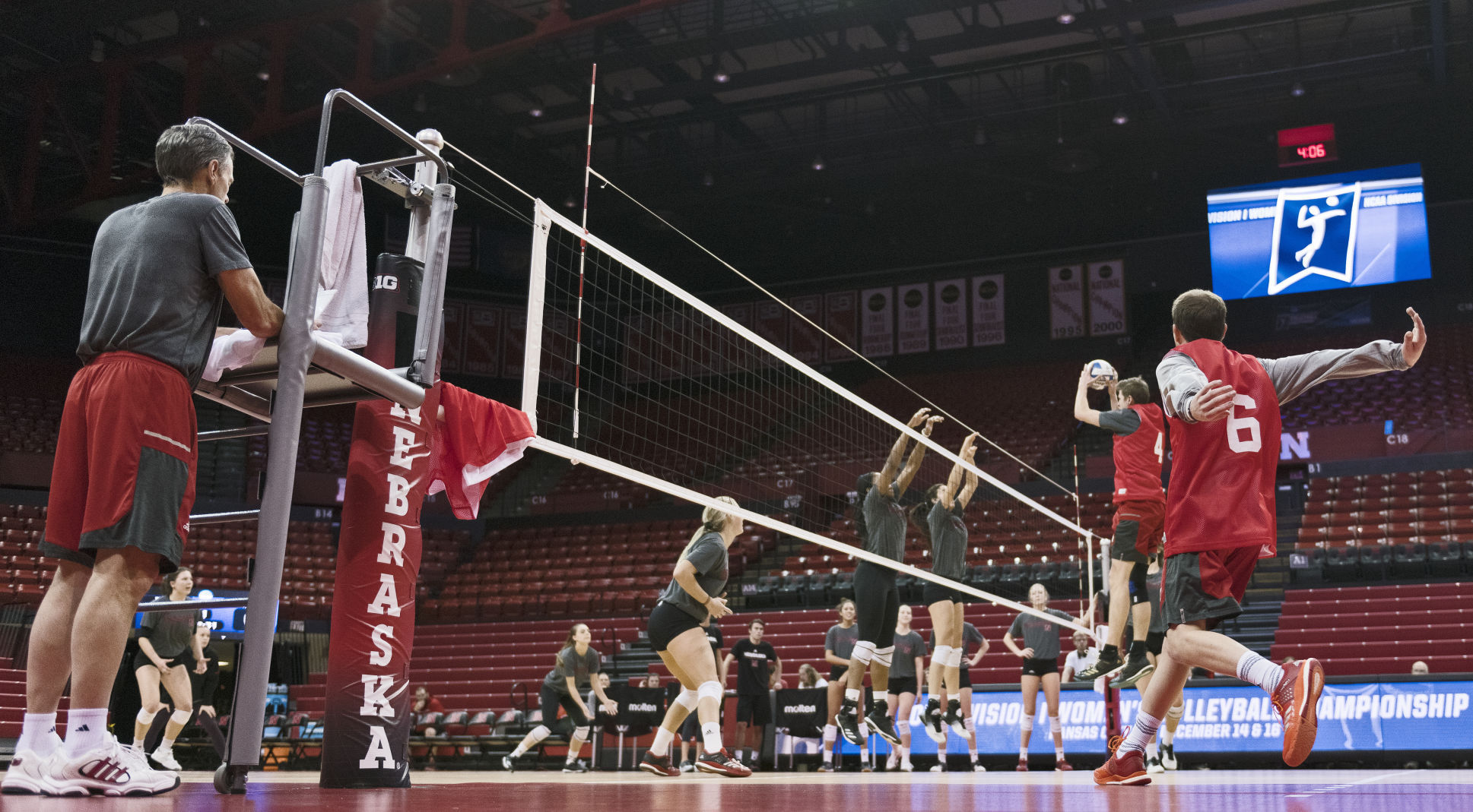 Nebraska volleyball, NCAA Tournament practice, 11/30/17
